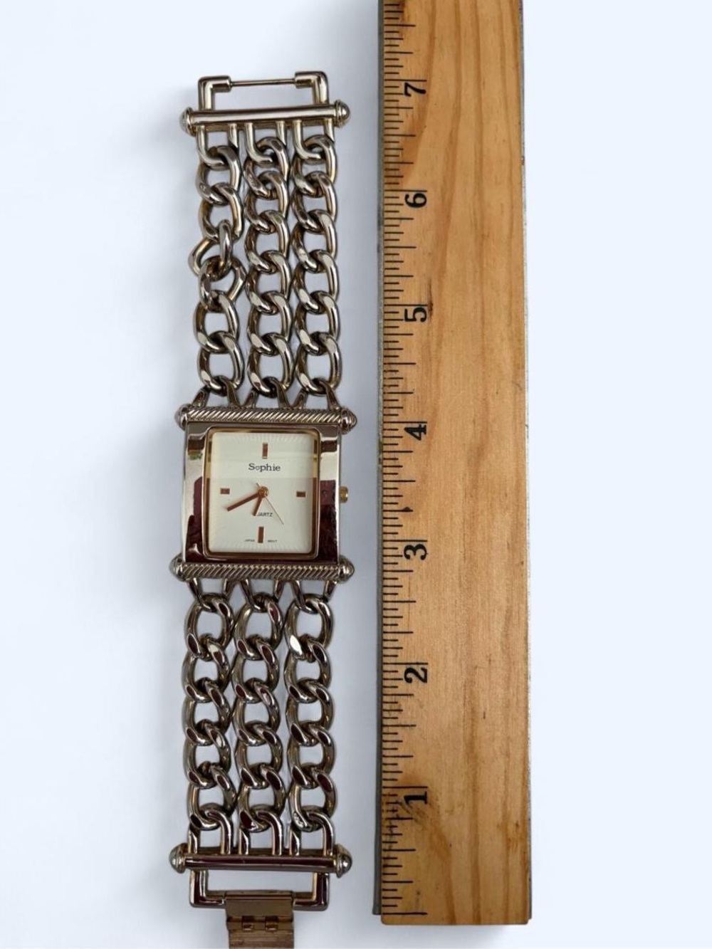 Sophie Silver-Tone Chain-Link Bracelet Watch